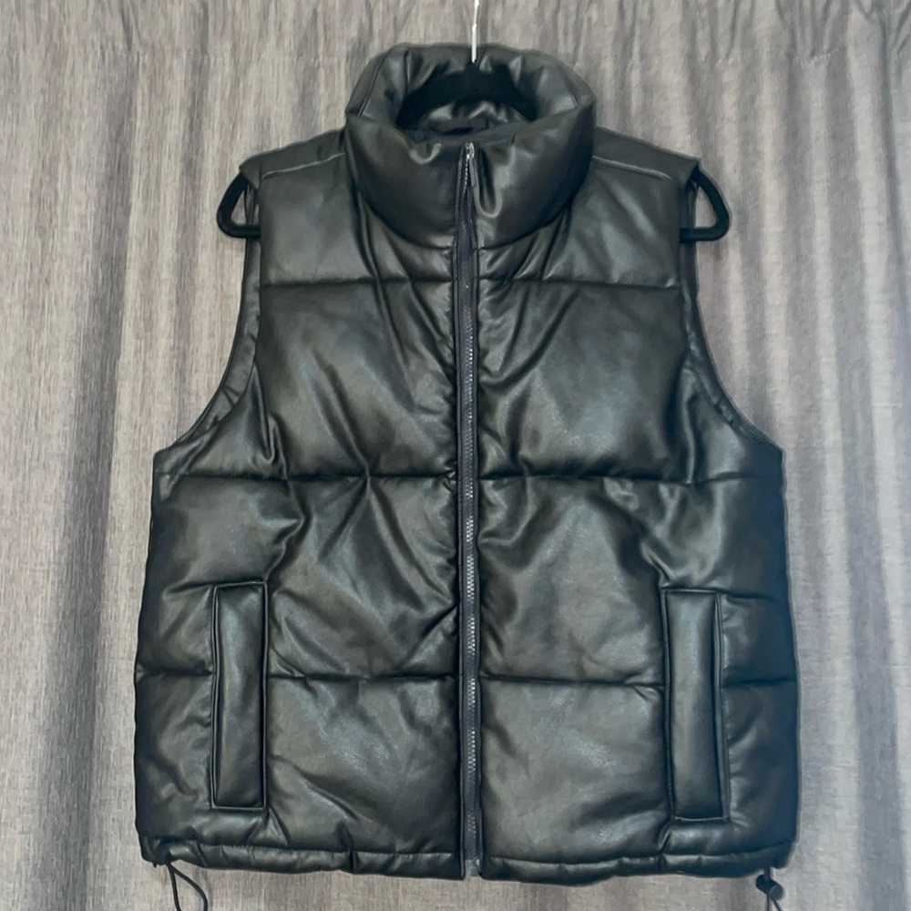 Faux leather vest!